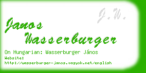janos wasserburger business card