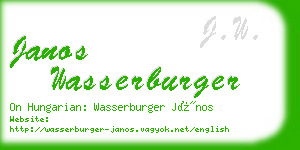 janos wasserburger business card